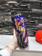 Porcelanowy wazon japoński vintage kutani kobaltowy, złoty kogut