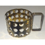 UCHWYT DO SZKLANKI - STAL NIERDZEWNA - z PRL-u