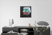 Obraz 40x40 nowoczesność mroczny abstrakcja