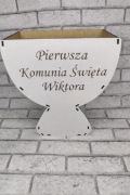 Kielich box drewniany I Komunia Święta + personalizacja gratis 