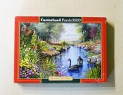 Puzzle Castorland 1500 Obraz Black Swans, Andres Orpinas Rzeka