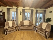 Kanapa z funkcją spania i dwa fotele 