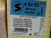 150 wkręty farmerskie 4.8x55 i 4.8x60 RAL3011