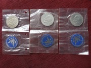 USA, 1 Dollar. D.Eisenhhower. 3 sztuki, srebro