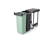 Brabantia Sort & Go wysuwany kosz na śmieci | 2 x 30 l do zabudowy