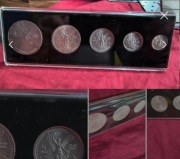 Zestaw srebrnych monet Libertad 1993 – 5 szt., Ag 999 1 +0.9 oz 