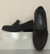 Mokasyny zamszowe szare Ryłko (rozm. 35)