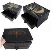 Pudełko Na Drobiazgi Biżuterię Pieniądze Drewniana Szkatułka WZORY