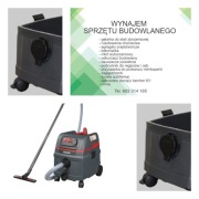 Odkurzacz przemysłowy.Wynajem sprzętu budowlanego