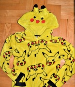 97^ pokemon pikachu pluszowy strój przebranie piżama 8/9 Lat_128/134 cm