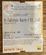 Bilet ZTM Berlin Niemcy metro U-Bahn S-Bahn