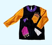 Unikatowa Vintage Bluzka Made in France – Art Wear, Rozmiar Uniwersalny