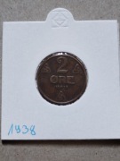 Moneta Norwegia 2 ore 1938