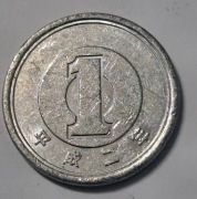 595. Moneta Japonia 1 jen 1990 rok