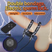 Elektrostymulacja masażer opaska na penisa pod prądem BDSM  Elektro sex