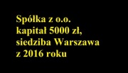 Sprzedam czystą spółkę z o.o. z 2016 roku