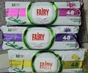 Ścierka do mopa FAIRY wiskoza biała zapach cytryna 50 szt.