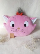 Poduszka przytulanka kot różowa rękodzieło 