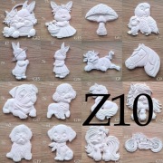 Zestaw 10 figurki do malowania dla dzieci z gipsu 