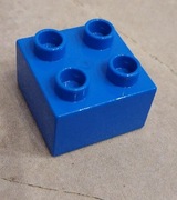 Lego Duplo klocek niebieski 2x2 5szt.