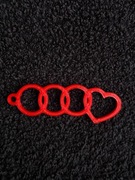 Brelok Audi Serce V2 - Druk 3D - Czerwony
