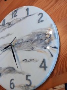Zegar ścienny z żywicy. Ręczna robota. Prezent