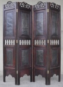 Parawan Czteroskrzydłowy Drewniany do Restauracji Knajpy Gabinetu Biura