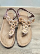 Buty damskie sandały japonki 40 zmuszały róż dł26