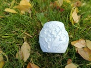 doniczka gipsowa handmade, osłonka na kwiaty, ozdoba do wnętrz