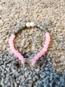 Bransoletka z kolorowych koralików 18 cm rękodzieło