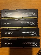 Pamięć RAM Fury Hyperx 4x8GB, Corsair 2x4 GB i wiecej