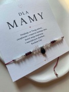 Bransoletka DLA MAMY dzień matki granat labradoryt kamień księżycowy