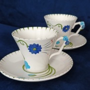 **RARE**ręcznie malowana filiżanka Staffordshire Foley 1946-1950