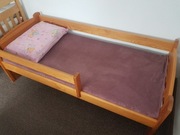 Łóżko dla dziecka z materacem sosnowe 160x70 łóżeczko