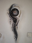 Zegar ścienny skórzany