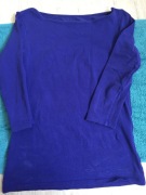 Fioletowa damska bluzka Atmosphere 34/36 rękaw 3/4 dekolt łódka