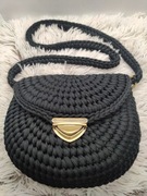 Torebka Smile czarna handemade 