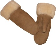 RĘKAWICZKI REKAWICE DAMSKIE Z JEDNYM PALCEM ZE SKÓRY OWCZEJ NATURALNEJ