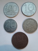 Zestaw 4 monet PRL/RP, obiegowe.