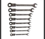 Zestaw kluczy przegubowych, łamanych z grzechotką 8szt Nowe