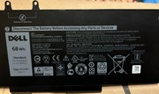 Używana ORYGINALNA powiększona bateria DELL TYPE 4GVMP 68Wh 4C 8500mAh