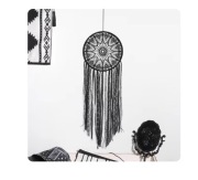 ŁAPACZ SNÓW MAKRAMA DYI BAWEŁNA BOHO CZARNY