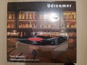 Przenośny gramofon winylowy Bluetooth 2 głośniki