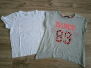 2 x Bluzka koszulka t-shirt krótki rękaw George rozm. 110/116