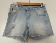 DIVERSE SPODENKI DAMSKIE DŻINSOWE rozm.S, j.niebieskie, dziury, przetarcia