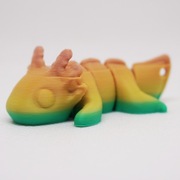 Flexi Axelotl - Breloczek do kluczy - Druk 3D