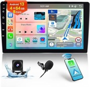 RADIO 2DIN "10" 4+64GB Android 13, CarPlay, BT, WiFi, GPS, Kamera Cofania 