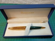 Długopis Waterman Green Carene Deluxe, złocony. 