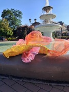 RĘCZNIE WYKONANA GIGANTYCZNA RYBA DEKORACYJNA - ZŁOTA RYBA