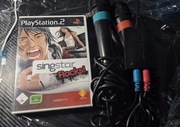 Mikrofony singstar, przejściówka i gra na ps2 singstar rocks